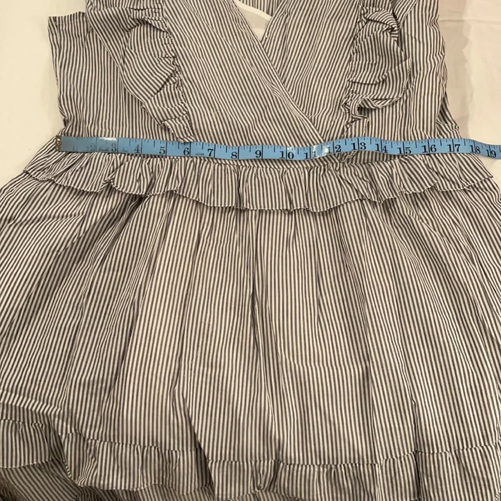 J.Crew Ruffle-sleeve cotton voile dress in stripe AX318